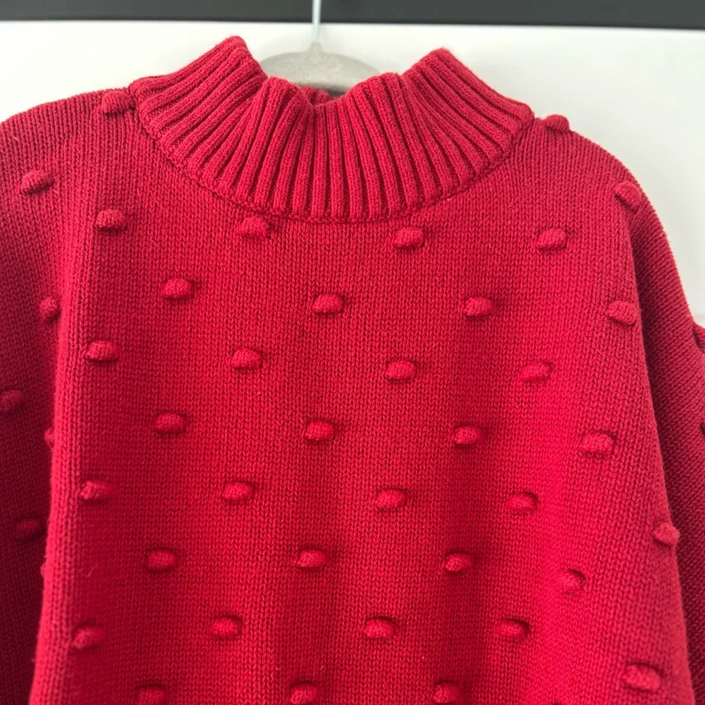 Girl’s Dark Red Carter’s mock neck sweater poncho